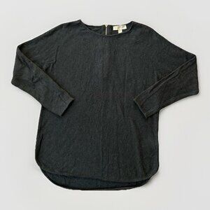 Michael Kors Long Sleeve Charcoal Gray Sweater Zipper Back Womens Size Large
